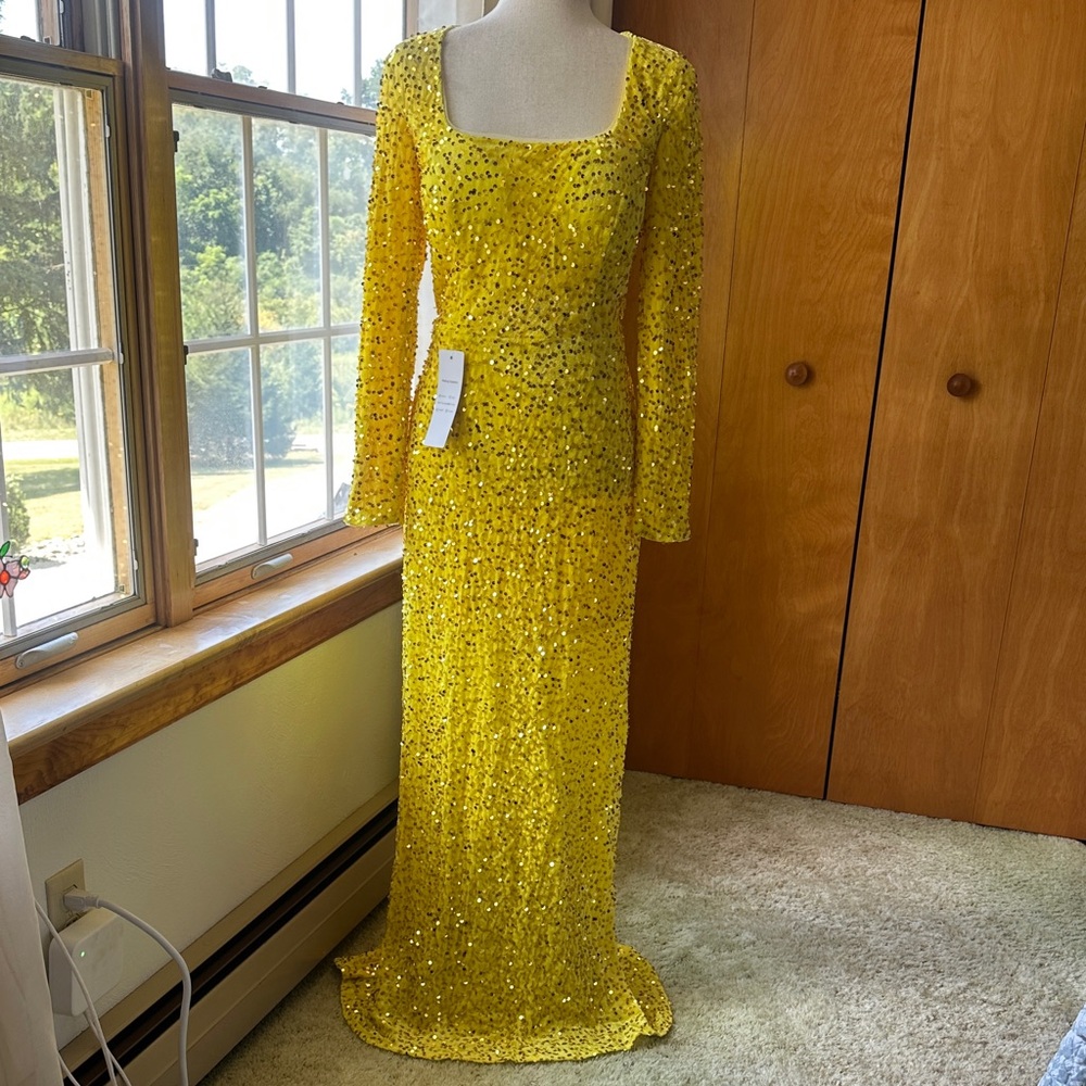 Luxurious Yellow Sequin Dress (NWT)